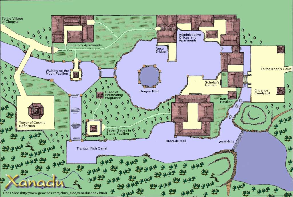 [Large map of the Stately Pleasure Dome]